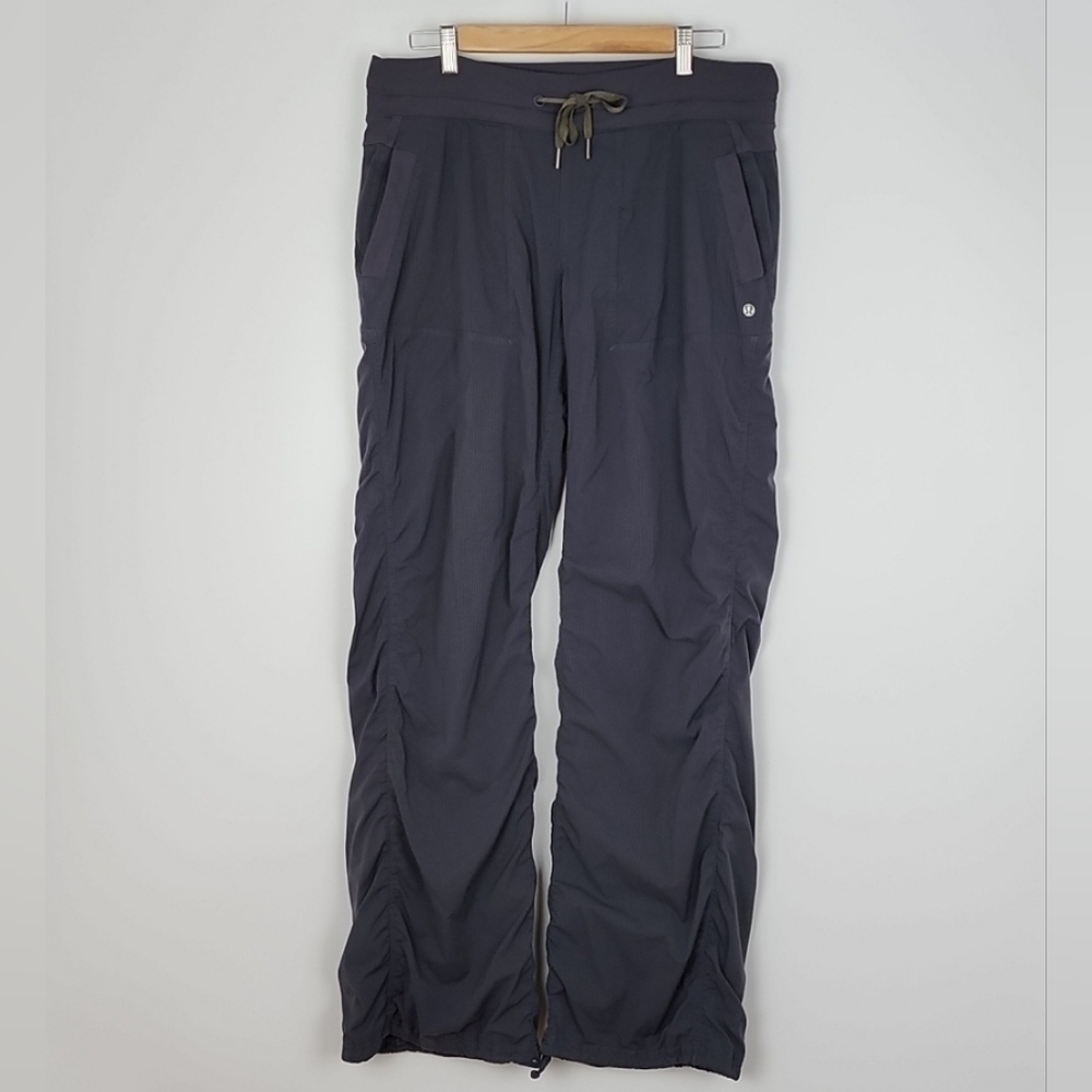 Lululemon Charcoal Studio Pants Fully Lined Stretch Pockets Size 10